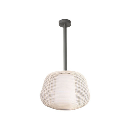 Suspension beige en acier