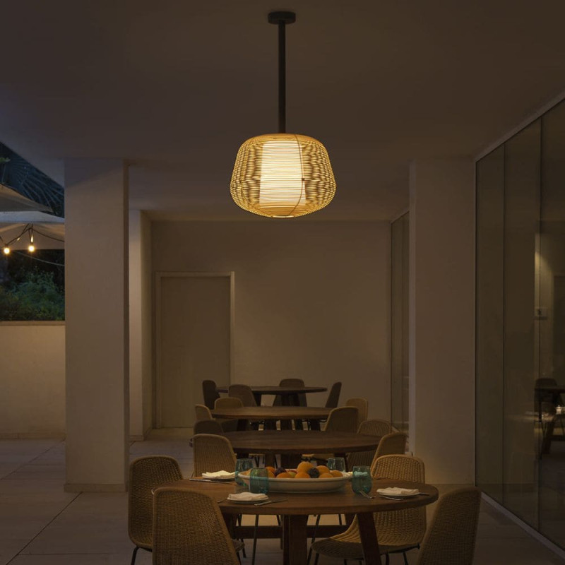 Suspension fixe beige