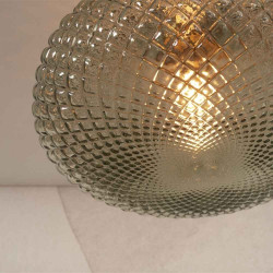 plafonnier rond en verre