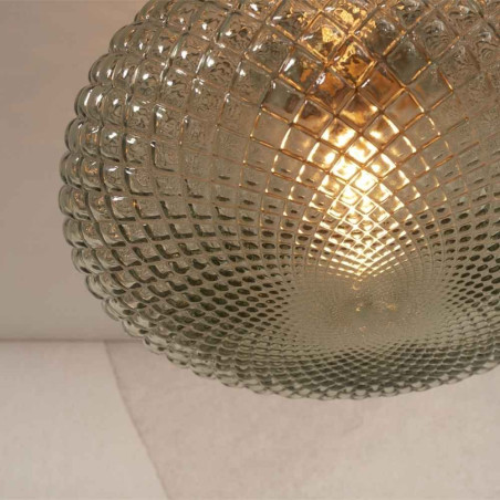 plafonnier rond en verre