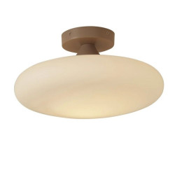 plafonnier rond blanc sable