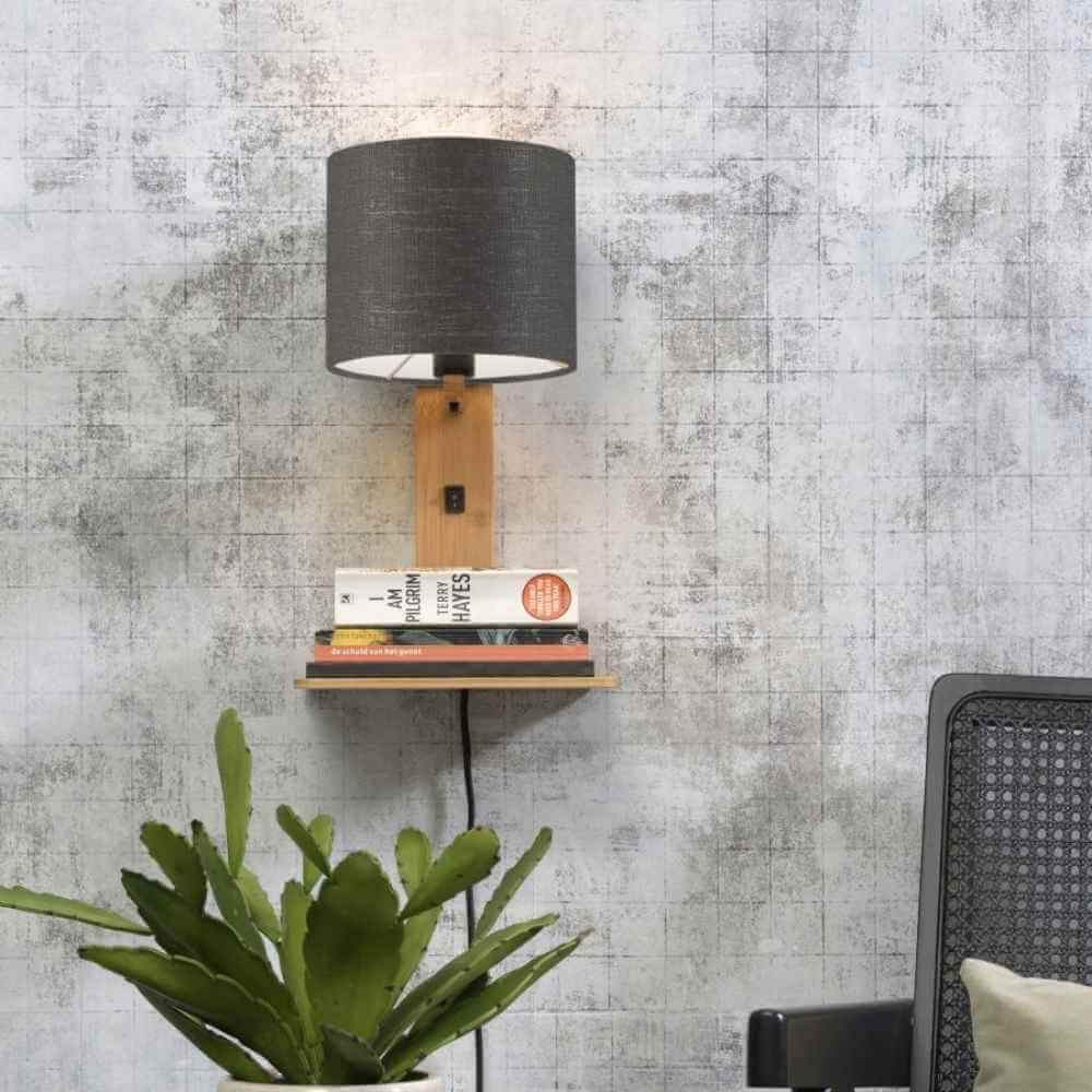 Applique murale en bambou naturel