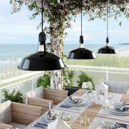 suspension bistrot noire d exterieur