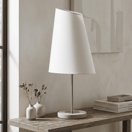 abat-jour blanc tronqué