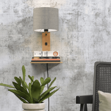 Applique murale bambou et lin
