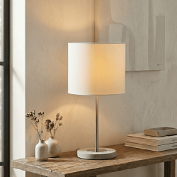 abat-jour rond blanc