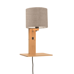 lampe étagère abat-jour lin