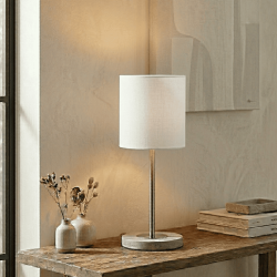 abat-jour blanc cylindrique
