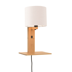 lampe étagère abat-jour lin blanc