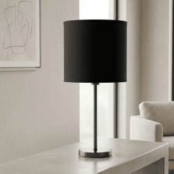 abat-jour cylindrique noir