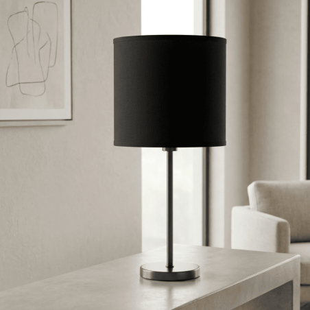 abat-jour cylindrique noir