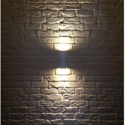 applique extérieur carrée gris argent