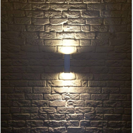 applique extérieur carrée gris argent