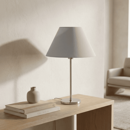 abat-jour conique gris clair