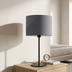 abat-jour cylindrique gris ardoise