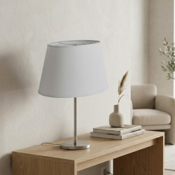 abat-jour conique ovale gris clair