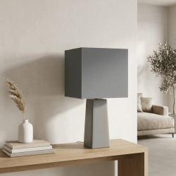 abat-jour carré gris foncé
