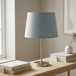 abat-jour conique bleu pétrole