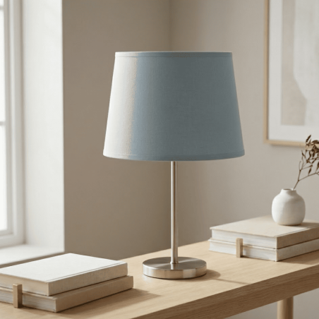 abat-jour conique bleu pétrole