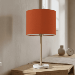 petit abat-jour cylindre orange