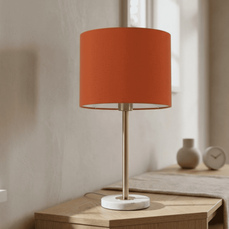 petit abat-jour cylindre orange