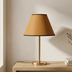 abat-jour coton caramel