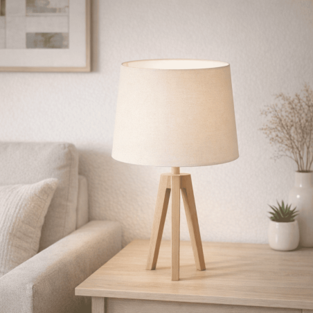 abat-jour conique beige E27