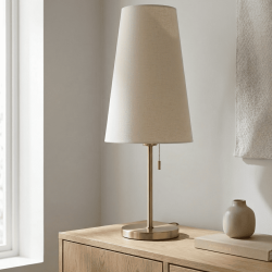 abat-jour conique beige chanvre
