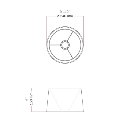 dimensions abat-jour moutarde cylindrique