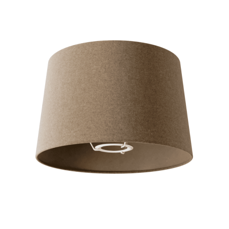 Abat-jour cylindrique laine marron