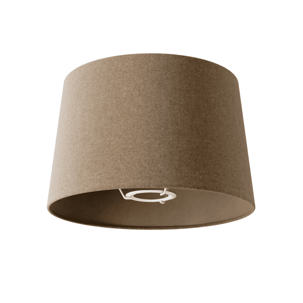 Abat-jour cylindrique laine marron