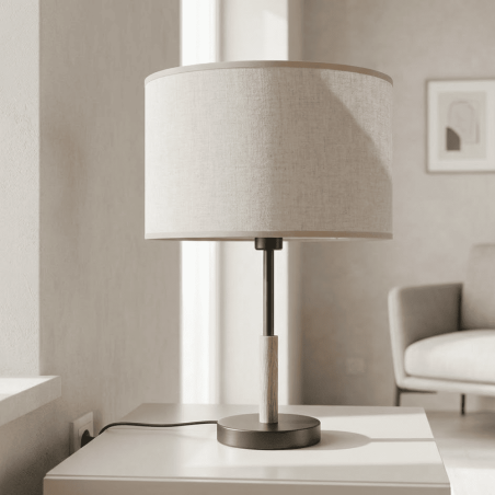 abat-jour cylindrique beige pyla