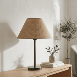 abat-jour conique papier et corde