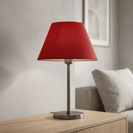 abat-jour conique rouge cerise