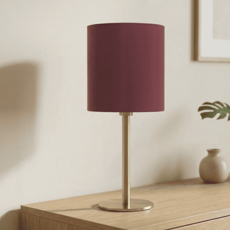 abat-jour tissu bordeaux