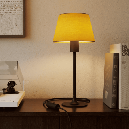 abat-jour lampe doré
