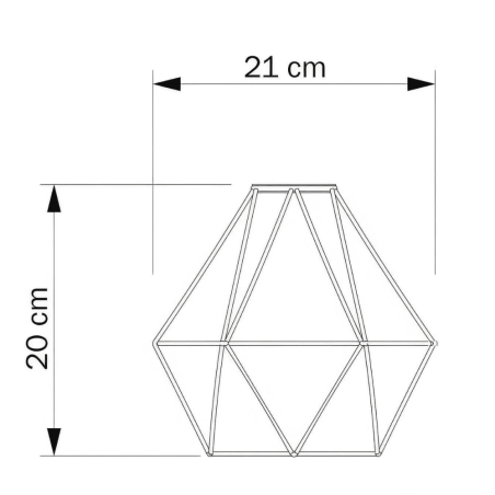 dimensions abat-jour diamant noir