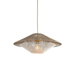 Suspension cordes tressées beige