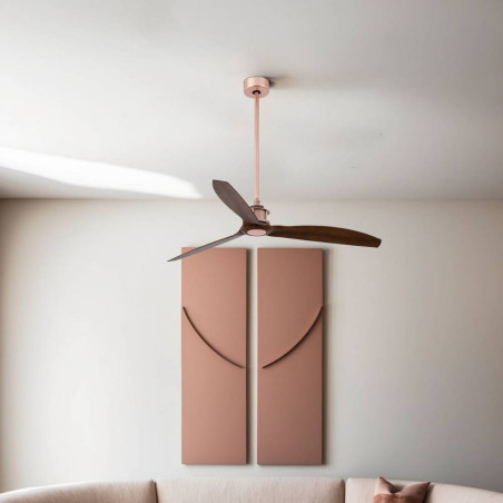 Ventilateur cuivre et bois taille M