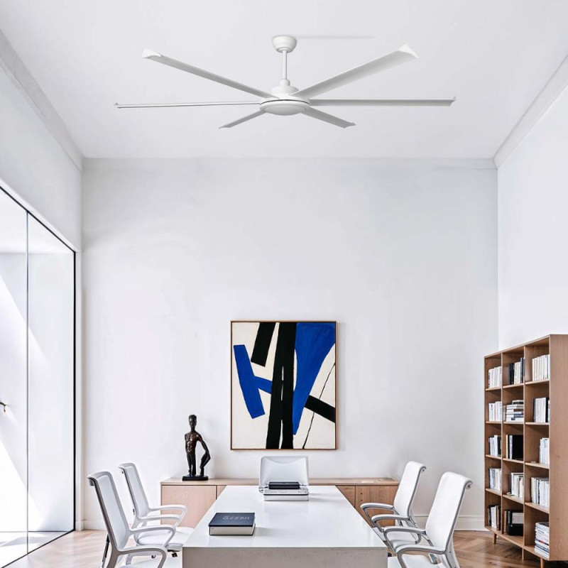 Grand ventilateur blanc  avec lumière