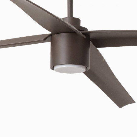 ventilateur bois marron