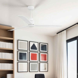 grand ventilateur de plafond blanc