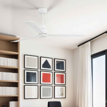 grand ventilateur de plafond blanc