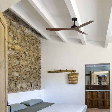 Ventilateur Bois et noir design