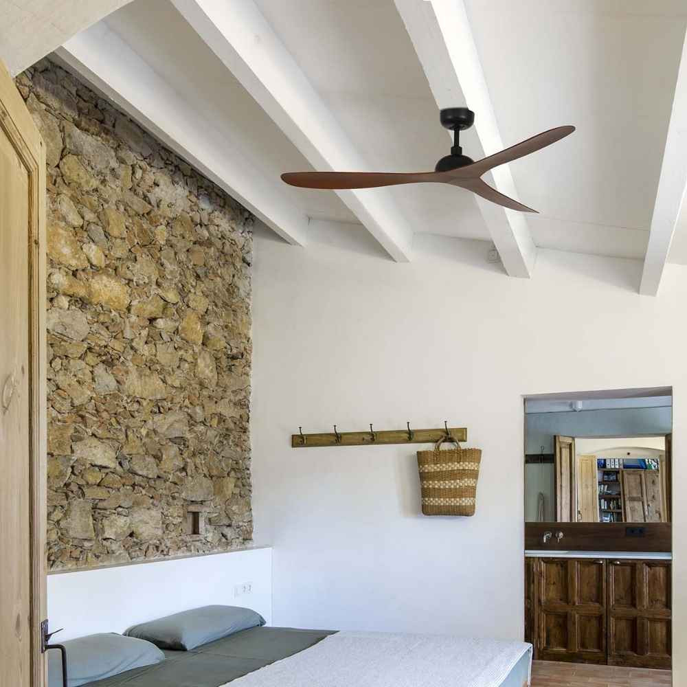 Ventilateur Bois et noir design