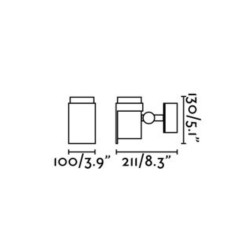 Dimensions spot extérieur gris