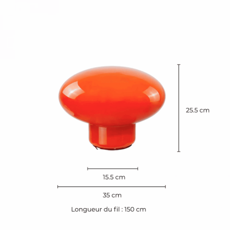 lampe boule pop orange