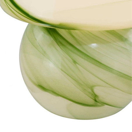 Lampe de table en verre vert