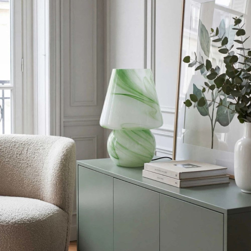 Lampe à poser en marbre vert