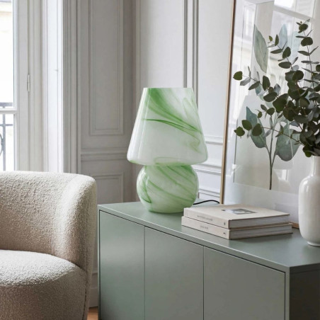 Lampe à poser en marbre vert